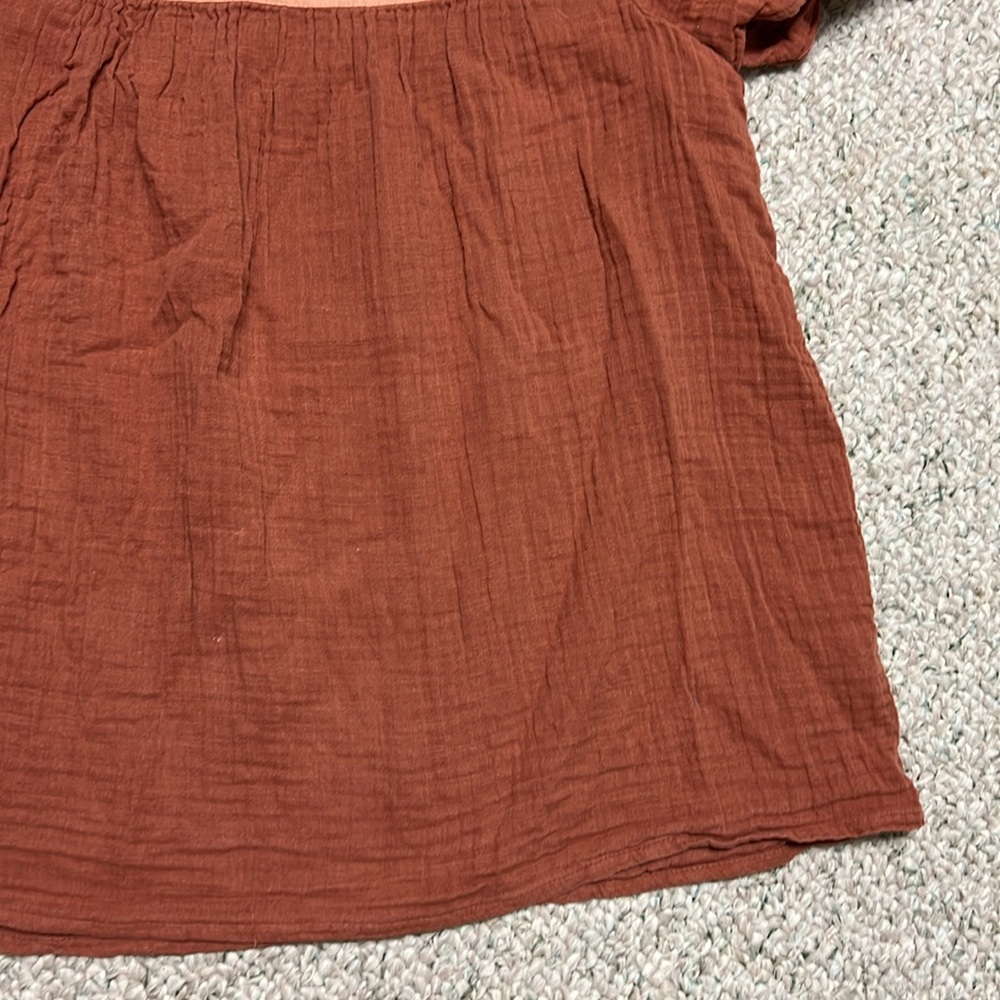 Madewell Patchwork Square-Neck Top Medium - image 5